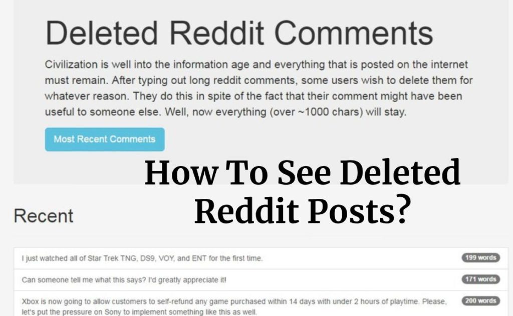 How To See Deleted Reddit Posts?